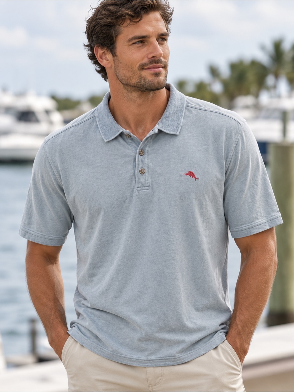 Tommy Bahama Island Zone Polo blue large
